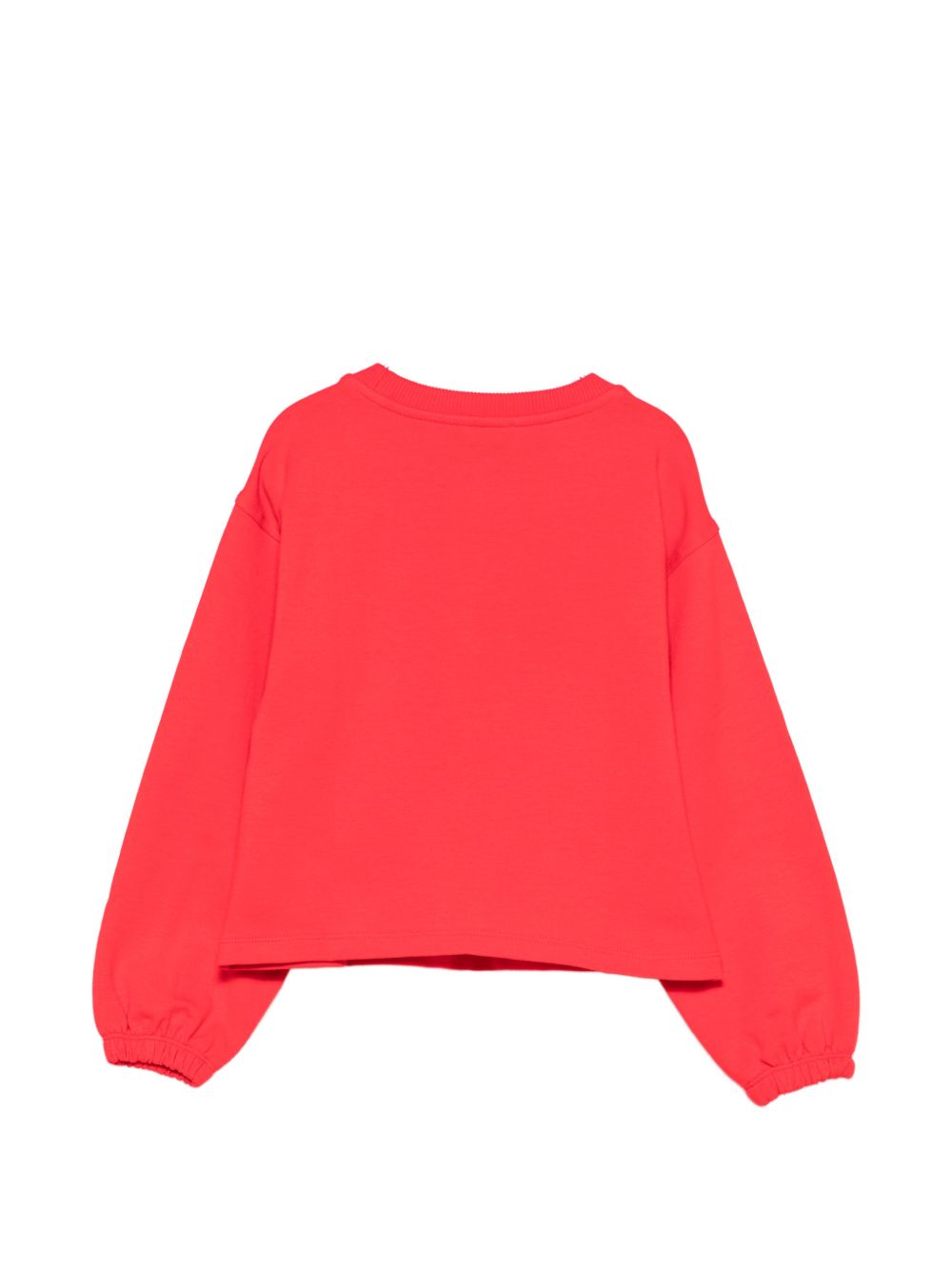 Felpa per bambina Moschino Kids rossa con stampa logo sul davanti HDF06ULDA18 50109 MOSCHINO KIDS