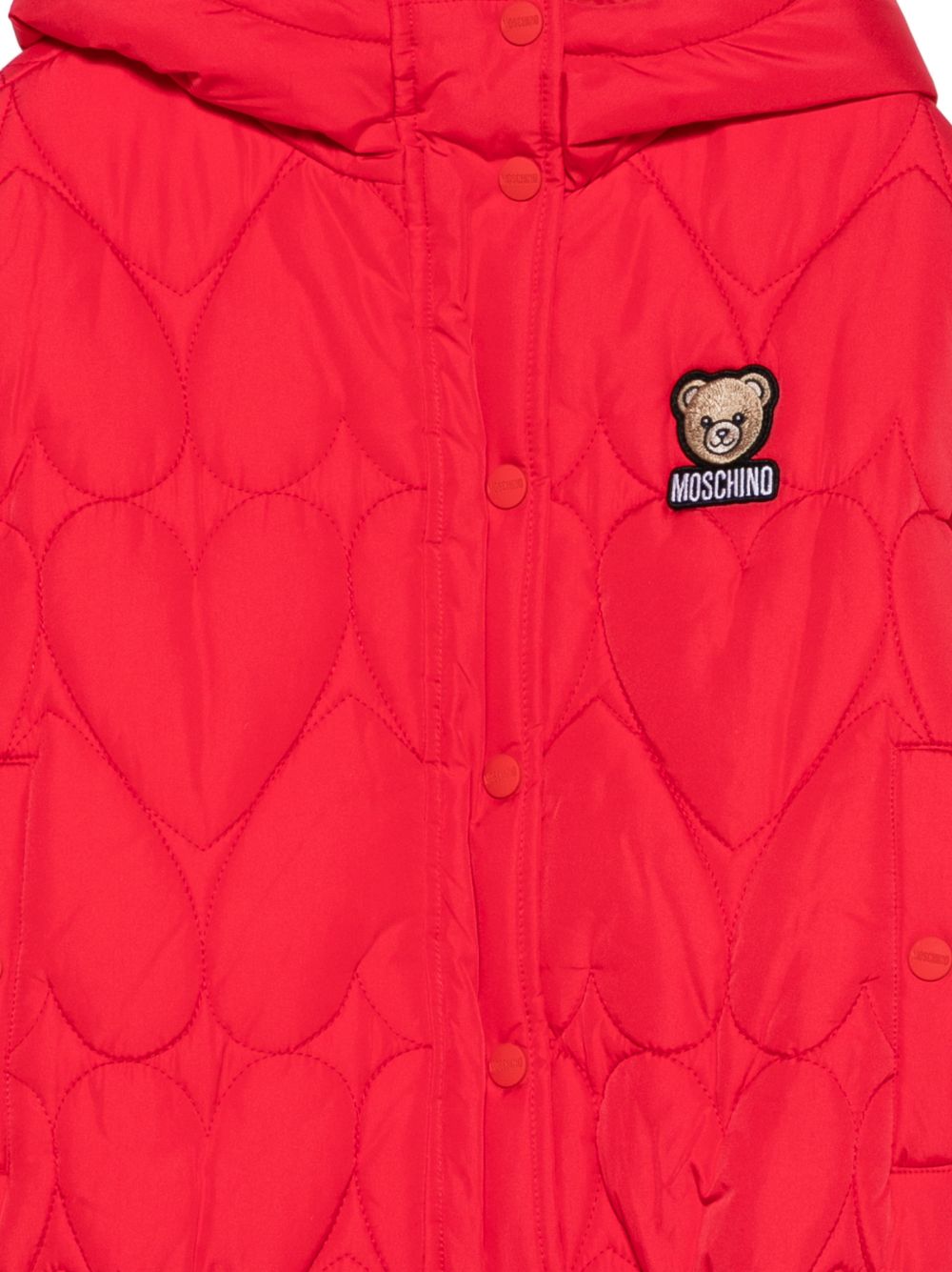 Giubbino per bambina Moschino Kids rosso con patch orsetto HDS05AL3AC7 50109 MOSCHINO KIDS