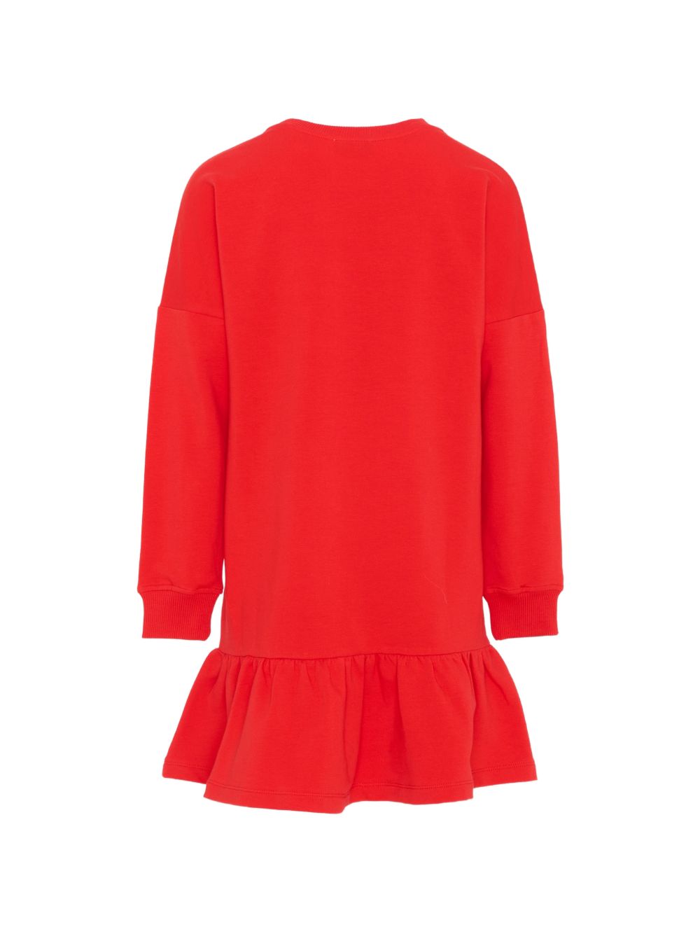 Abito per bambina Moschino Kids rosso stampa con logo HDV0I3LDA18 50109 MOSCHINO KIDS