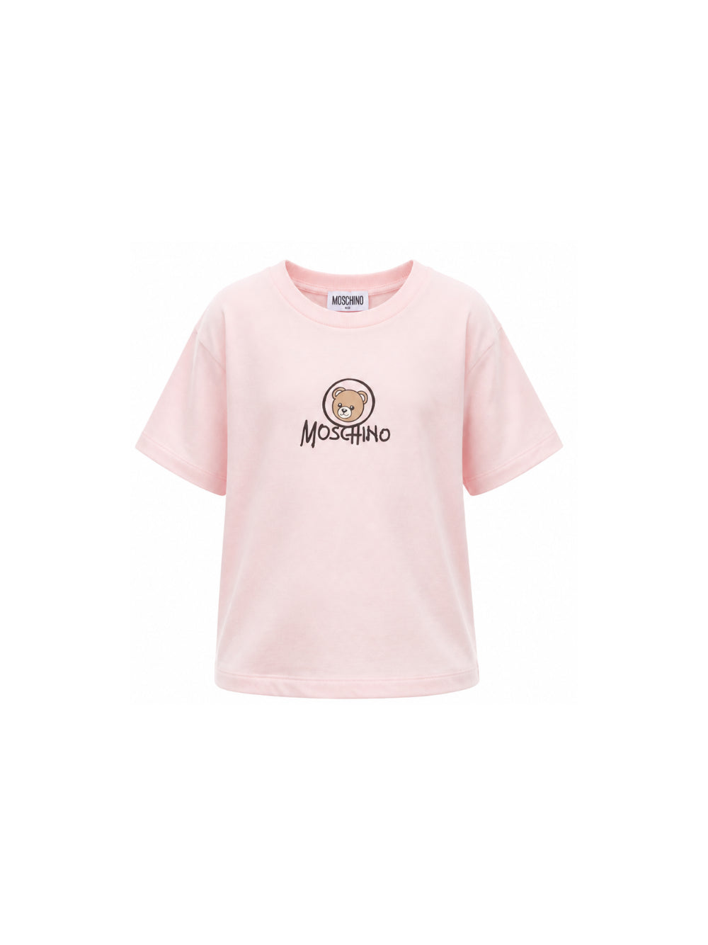 T-shirt per bambini Moschino Kids rosa con stampa orsetto HMM05WLAA34 50209 MOSCHINO KIDS
