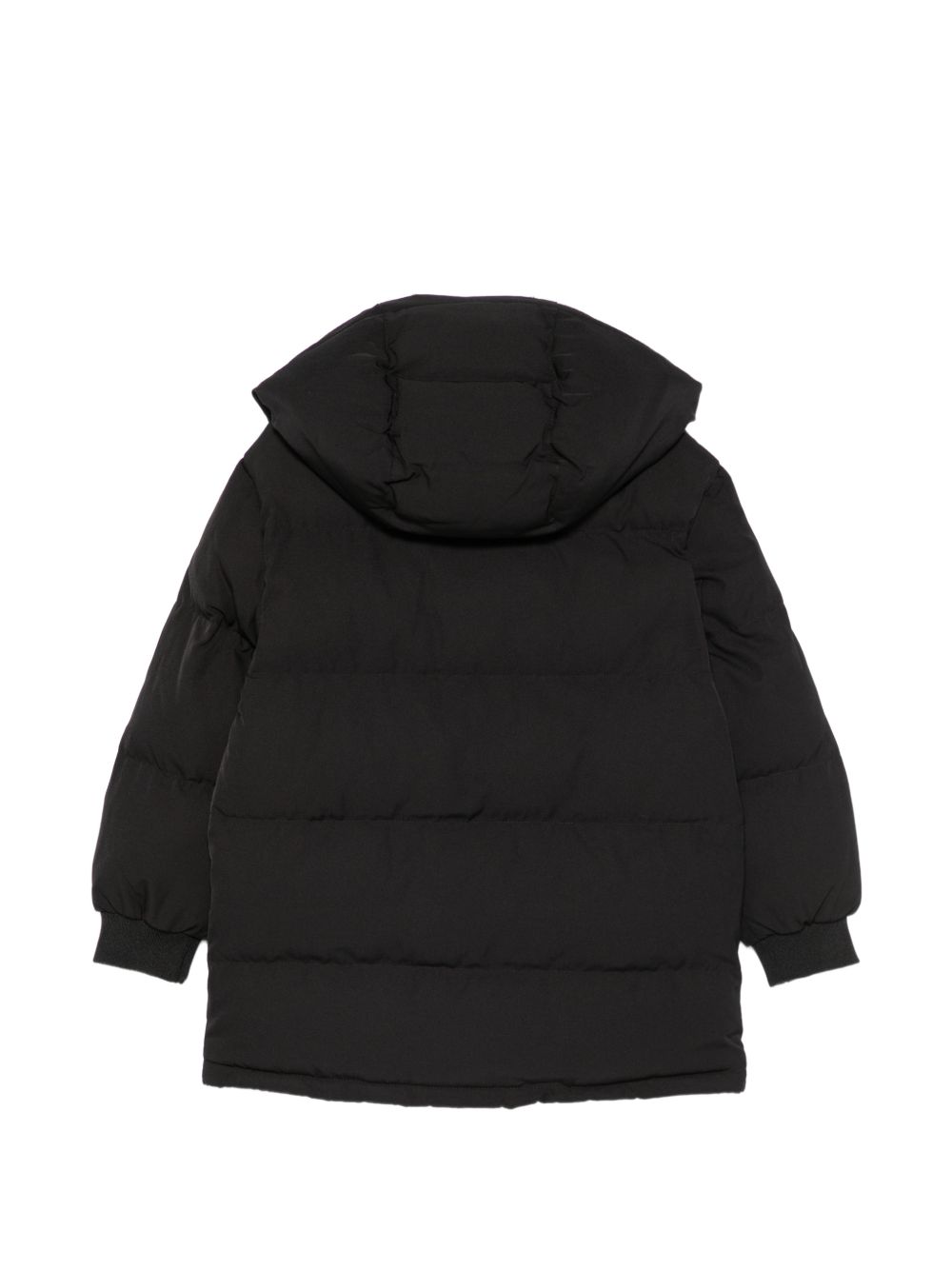 Giubbino per bambino Moschino Kids nero con stampa logo sul davanti HMS05HL3AC4 60100 MOSCHINO KIDS