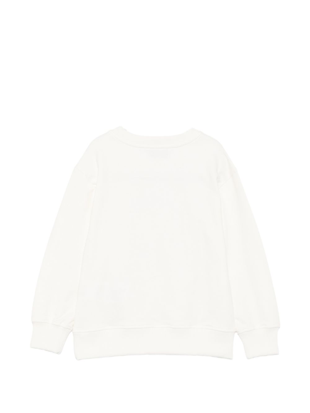 Felpa per bambini Moschino Kids bianca con stampa grafica HNF099LCA94 10063 MOSCHINO KIDS