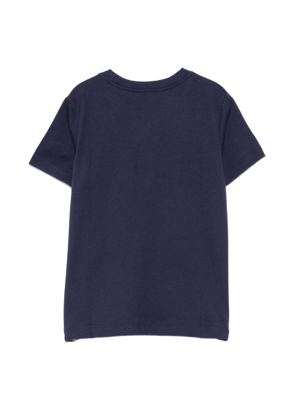T-shirt per bambini Moschino Kids blu navy con stampa logo sul davanti HNM05VLAA10 40016 MOSCHINO KIDS