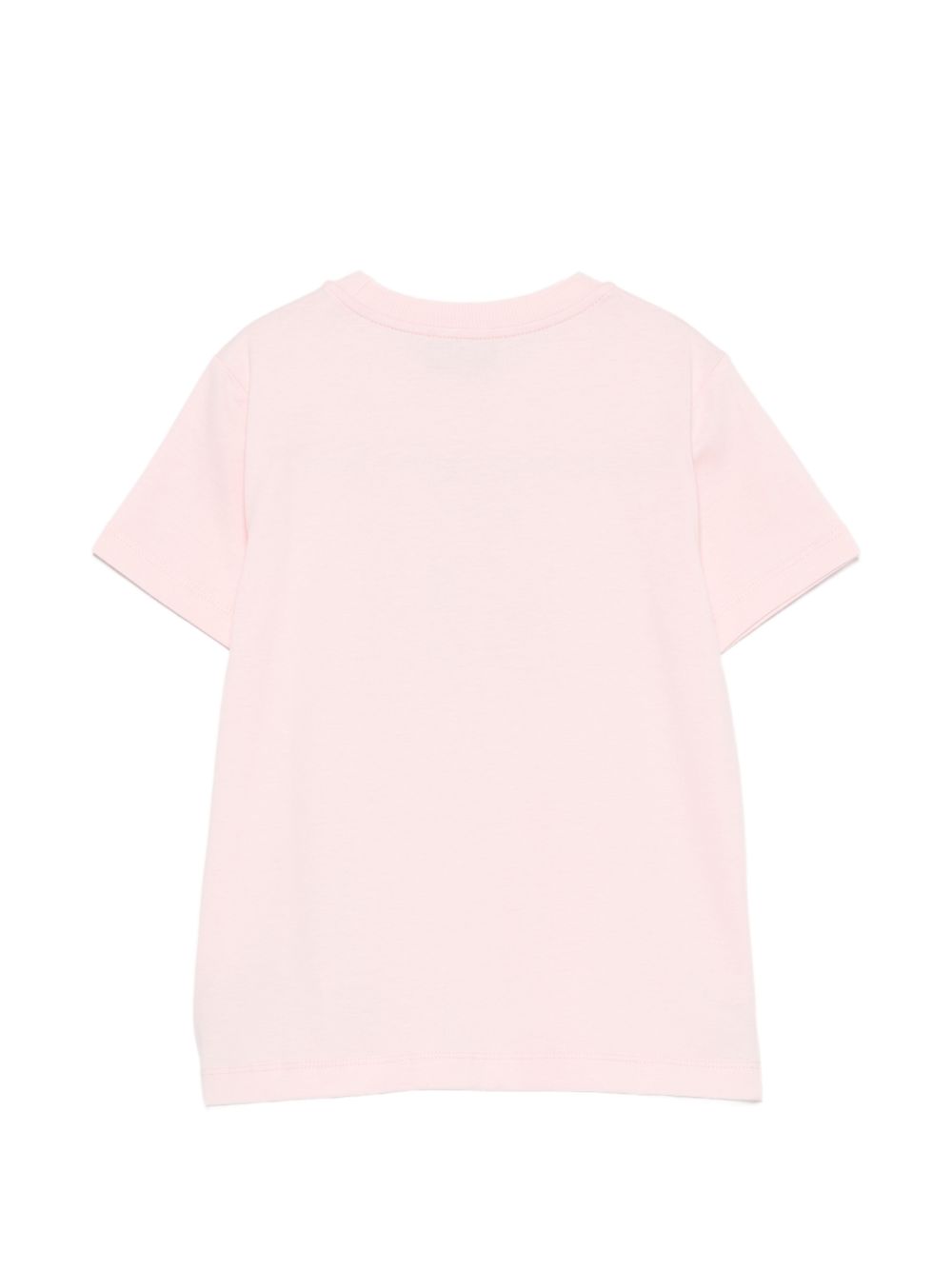 T-shirt per bambini Moschino Kids rosa con stampa logo sul davanti HNM05VLAA10 50209 MOSCHINO KIDS