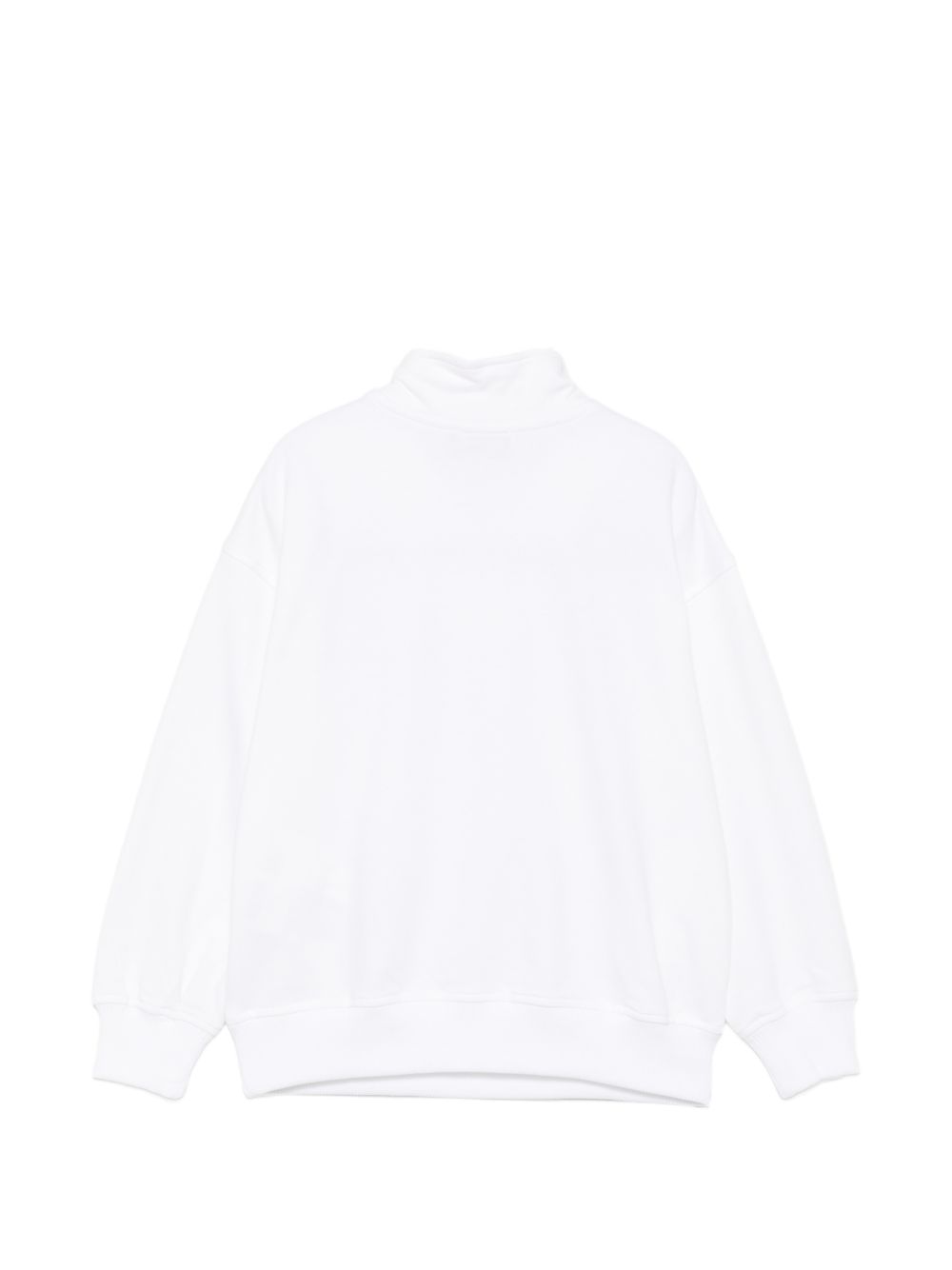 Felpa per bambino Moschino Kids bianca con mezza zip HUF0A0LCA94 10101 MOSCHINO KIDS