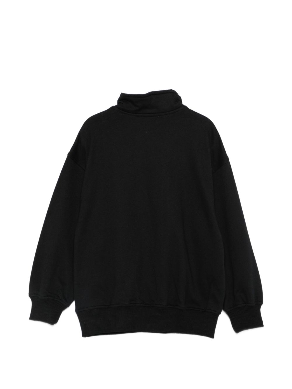 Felpa per bambino Moschino Kids nera con mezza zip HUF0A0LCA94 60100 MOSCHINO KIDS