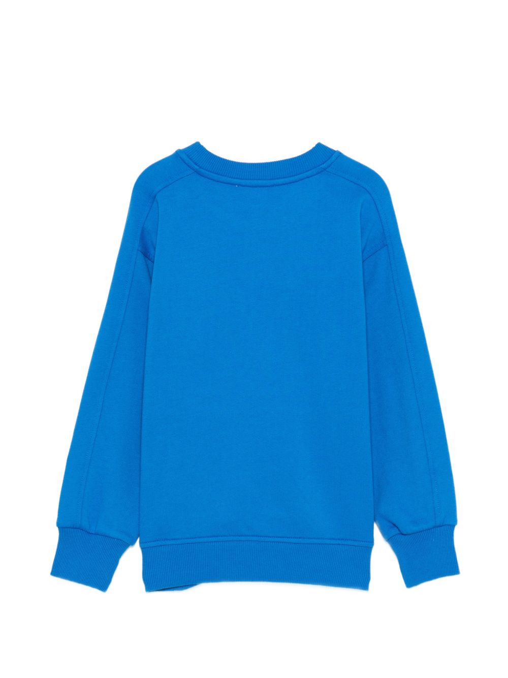 Felpa per bambini Moschino Kids blu con stampa logo HUF0A3LCA83 40157 MOSCHINO KIDS
