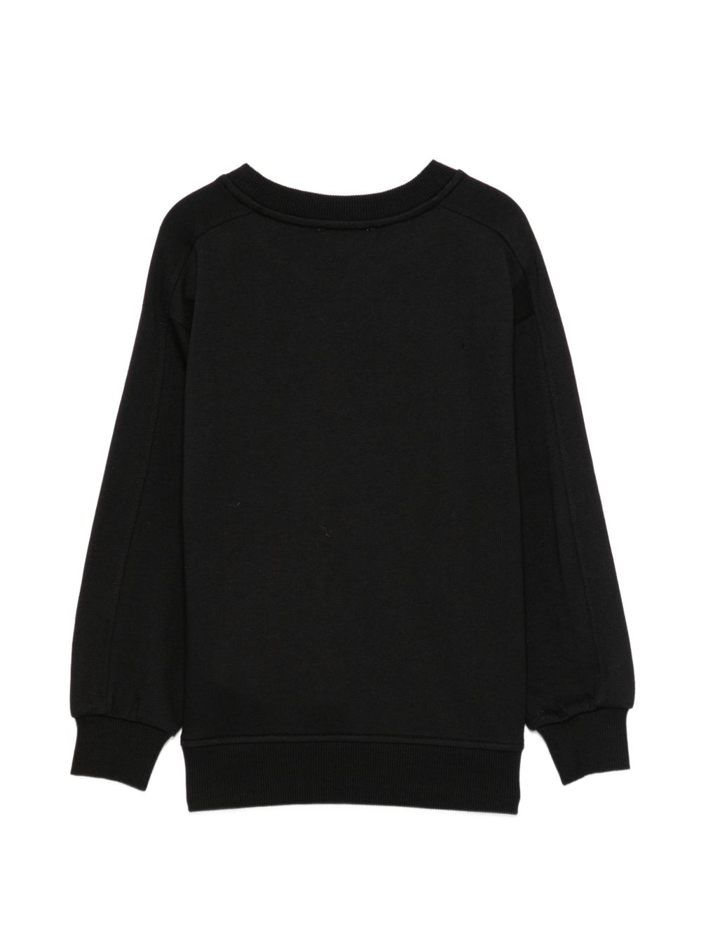 Felpa per bambini Moschino Kids nera con stampa logo HUF0A3LCA83 60100 MOSCHINO KIDS