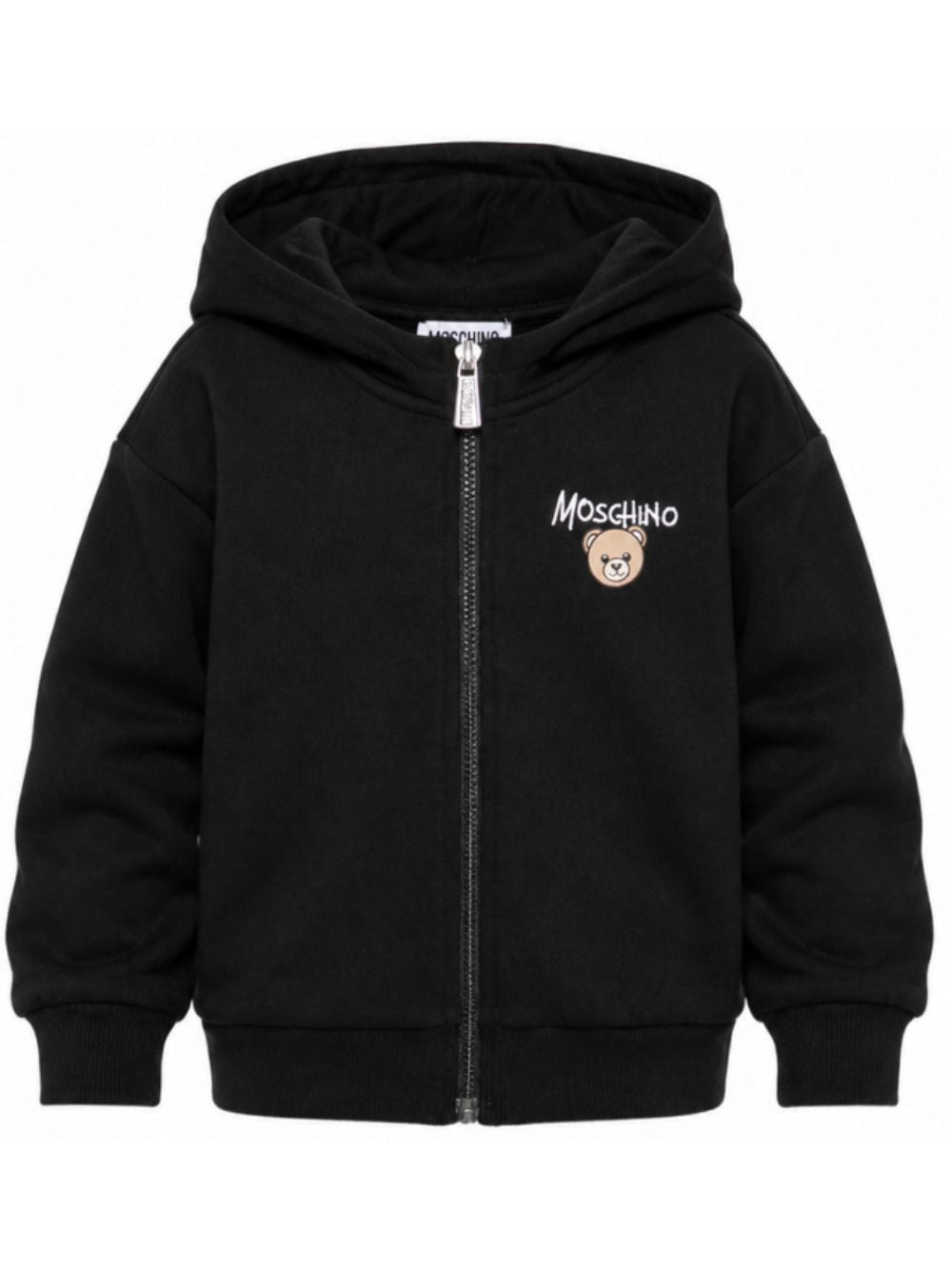 Felpa per bambino Moschino Kids nera con stampa Teddy sul davanti HUF0A4LCA83 60100 MOSCHINO KIDS