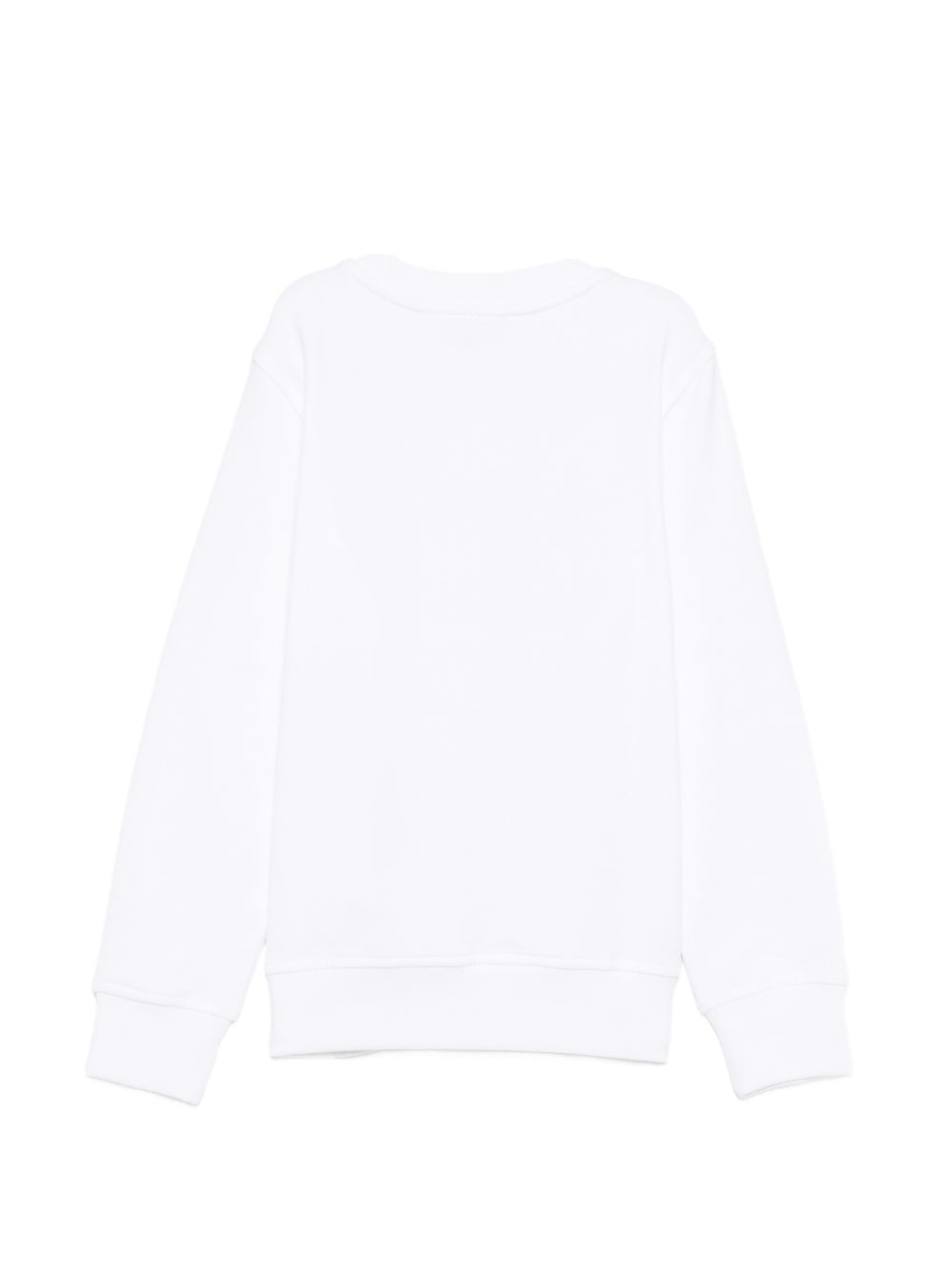 Felpa per bambini Moschino Kids bianca con stampa logo HUF0AALCA40 10101 MOSCHINO KIDS