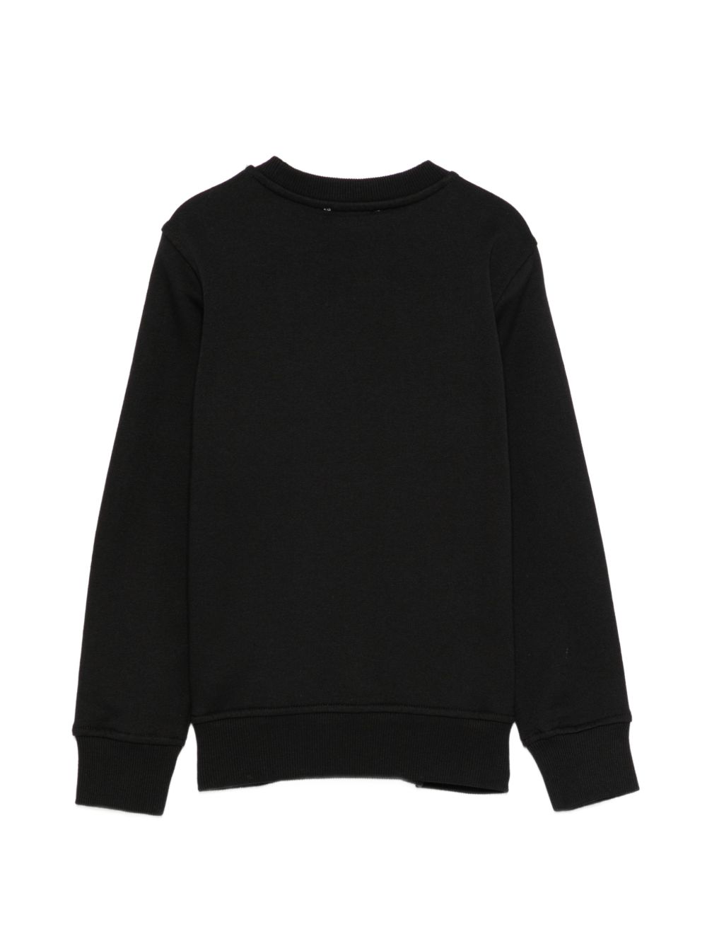 Felpa per bambini Moschino Kids nera con stampa logo HUF0AALCA40 60100 MOSCHINO KIDS
