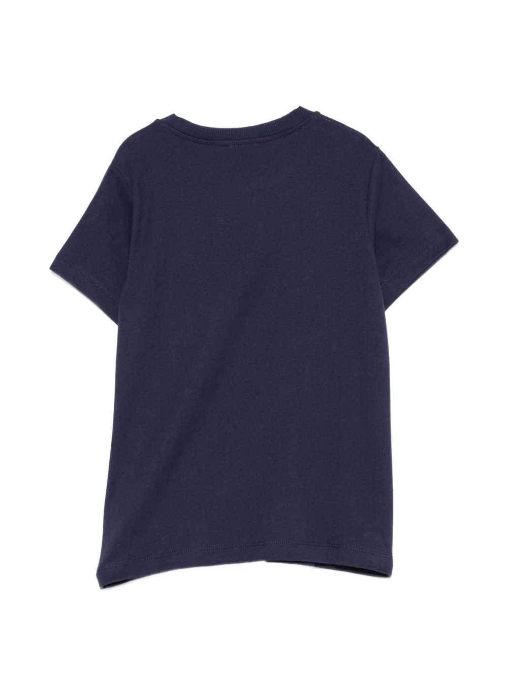 T-shirt per bambino Moschino Kids blu con stampa logo sul davanti HUM05VLAA34 40016 MOSCHINO KIDS