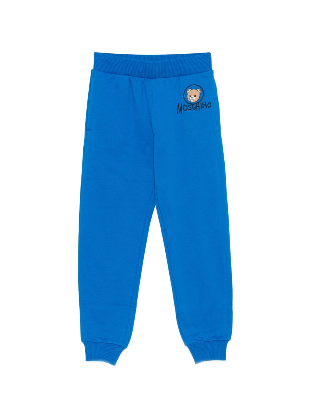 Pantatuta per bambino Moschino Kids blu con stampa logo sul davanti HUP09DLCA83 40157 MOSCHINO KIDS