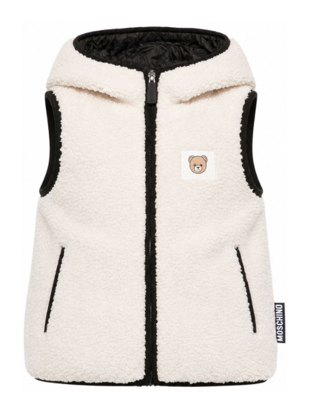 Smanicato per bambini Moschino Kids bianco con cappuccio HUS05SLIA00 10203 MOSCHINO KIDS