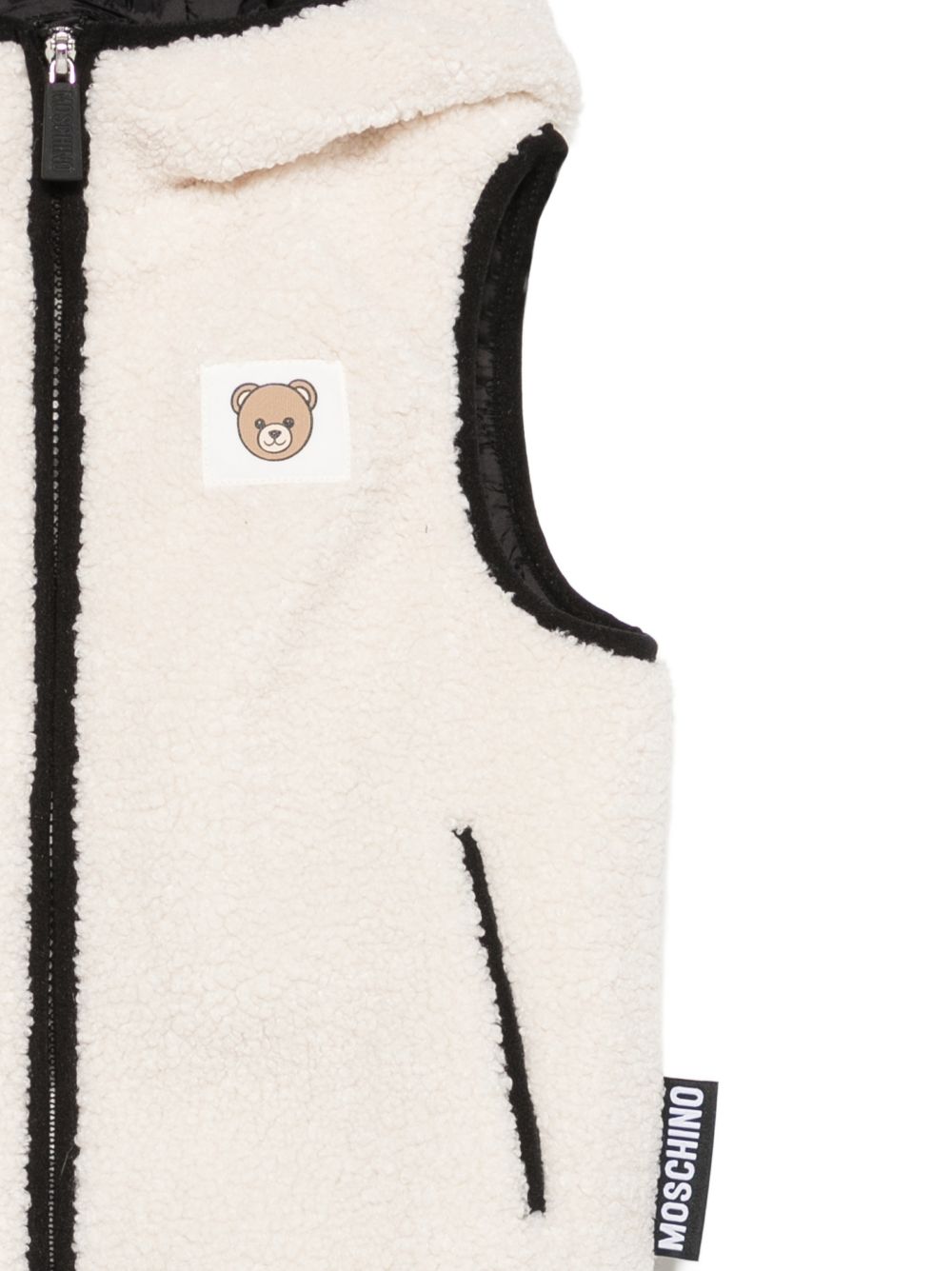 Smanicato per bambini Moschino Kids bianco con cappuccio HUS05SLIA00 10203 MOSCHINO KIDS