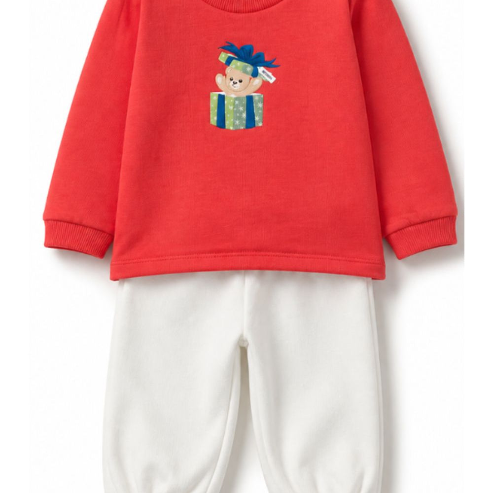 Set tuta sportiva per neonati Moschino Kids multicolore con stampa Teddy Bear M6K02FLAA10 84243 MOSCHINO KIDS