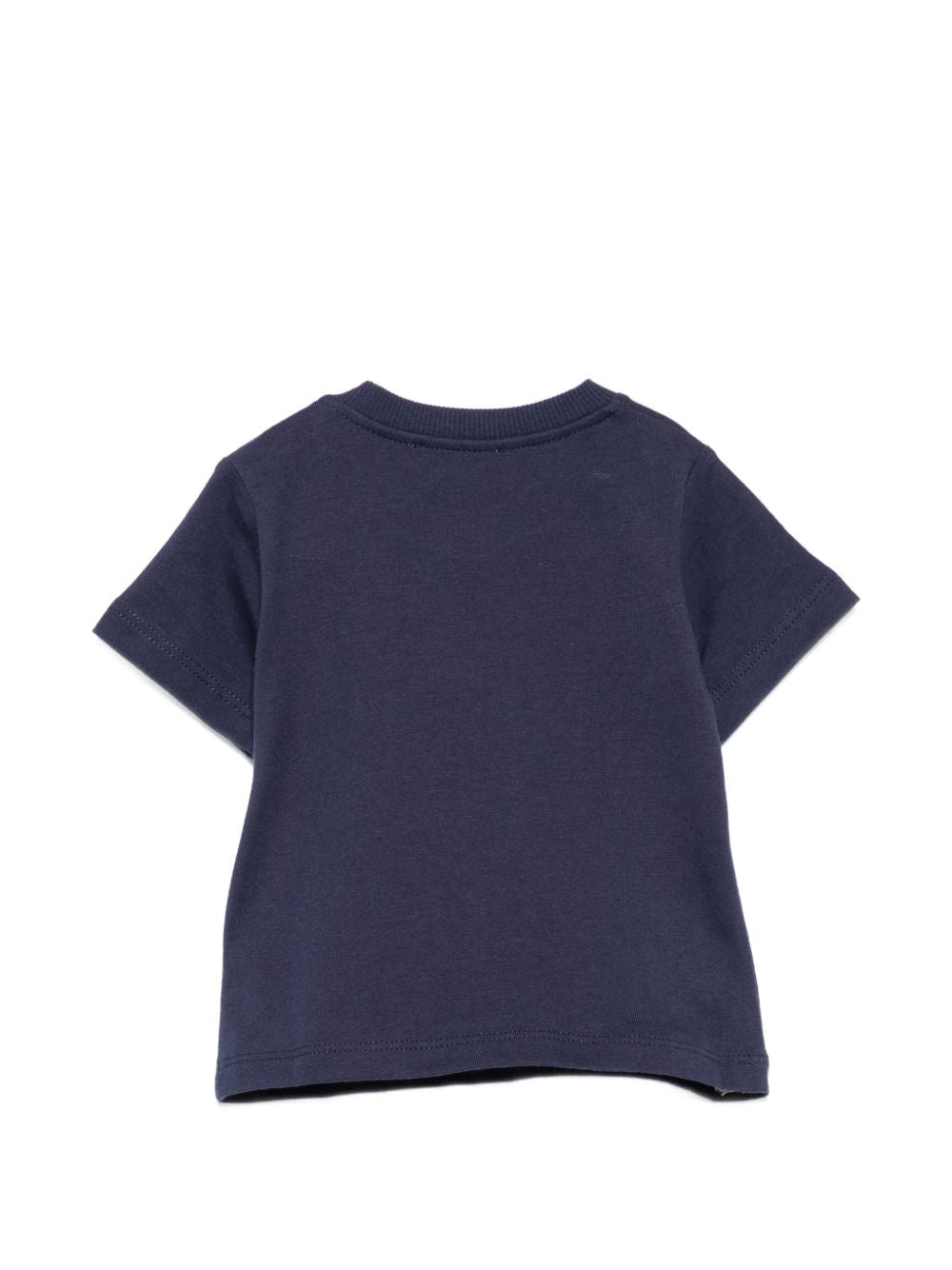 T-shirt per neonato Moschino Kids blu con stampa Teddy Bear sul davanti M6M047LAA34 40016 MOSCHINO KIDS