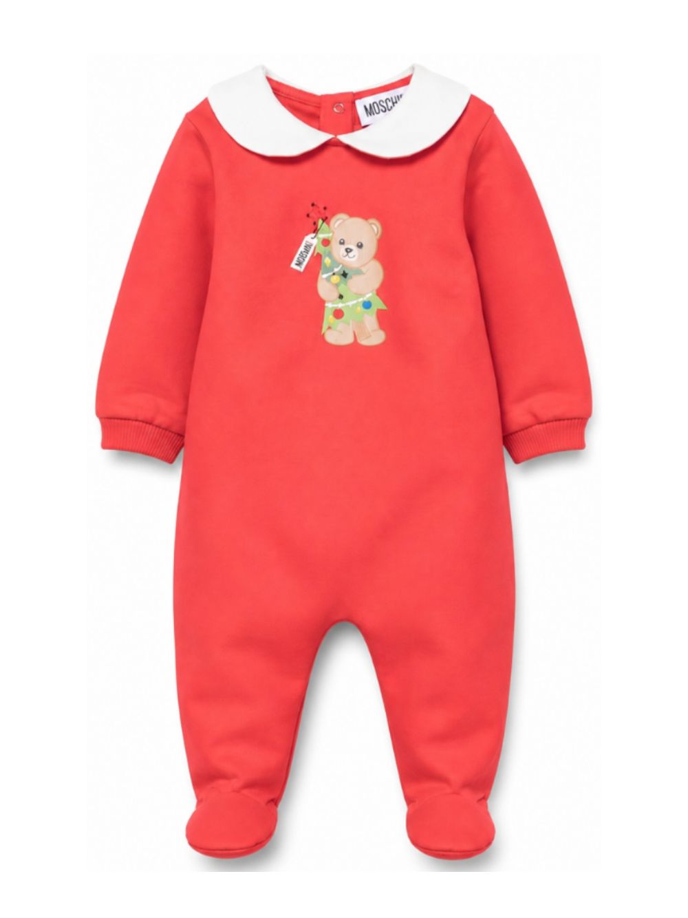 Tutina per neonati Moschino Kids rossa con Teddy e Albero di Natale M6Y037LCA61 50109 MOSCHINO KIDS