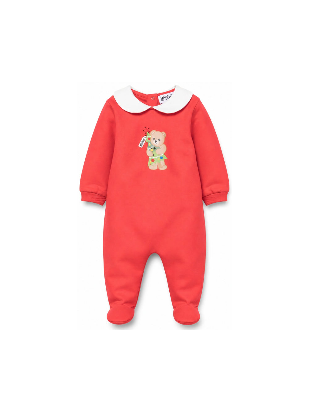 Tutina per neonati Moschino Kids rossa con Teddy e Albero di Natale M6Y037LCA61 50109 MOSCHINO KIDS