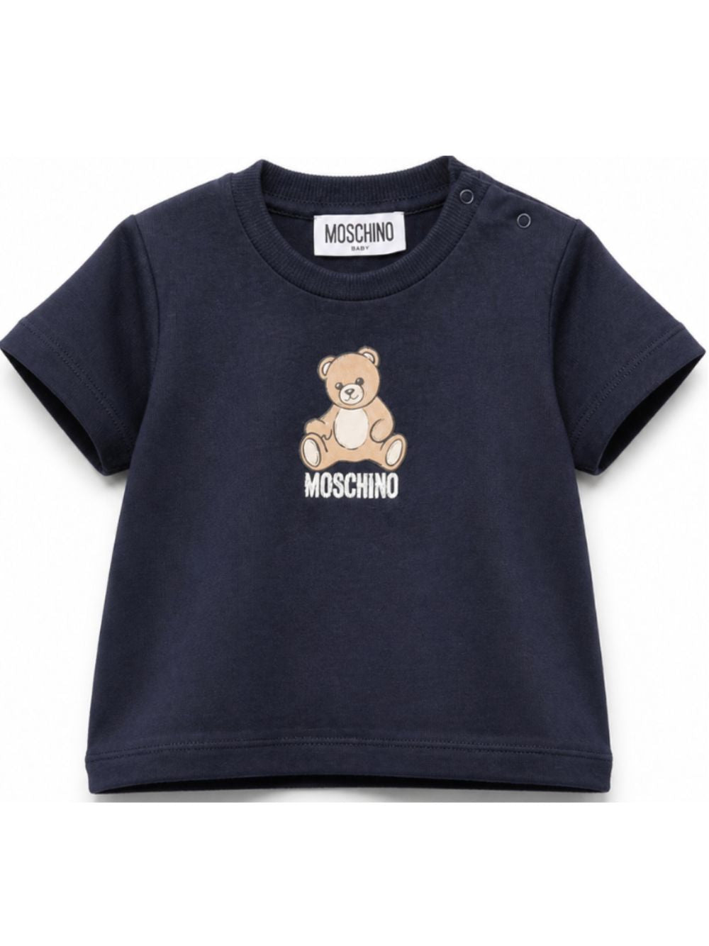 T-shirt per neonato Moschino Kids blu con motivo Teddy Bear M9M047LAA10 40016 MOSCHINO KIDS