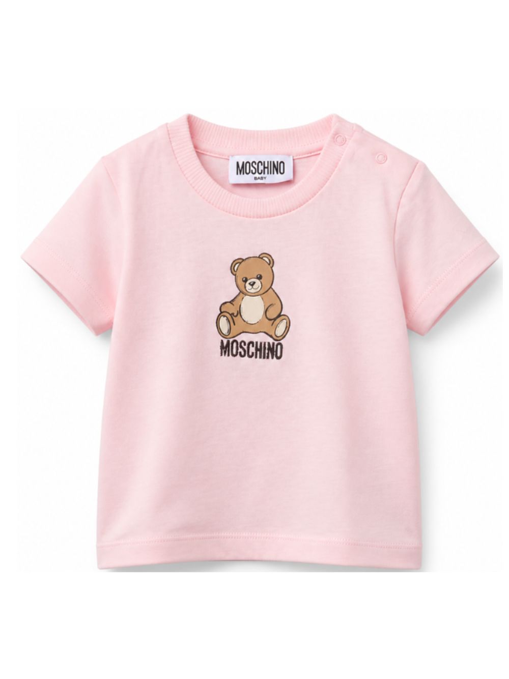 T-shirt per neonata Moschino Kids rosa con motivo Teddy Bear M9M047LAA10 50209 MOSCHINO KIDS