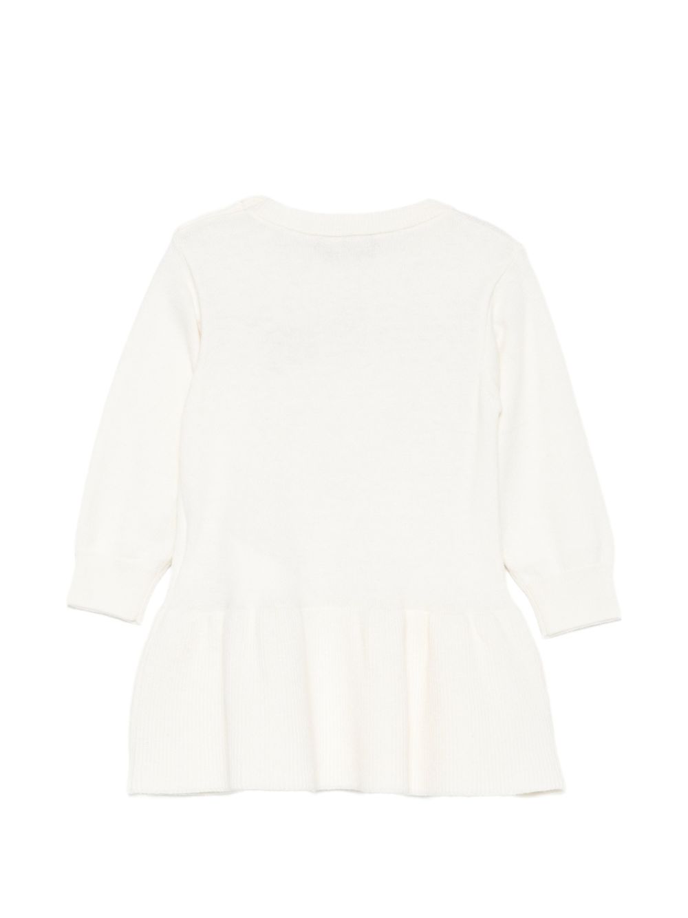 Abito per bambina Moschino Kids bianco con motivo a cuore e orsacchiotto MAV0CTLHE66 10063 MOSCHINO KIDS