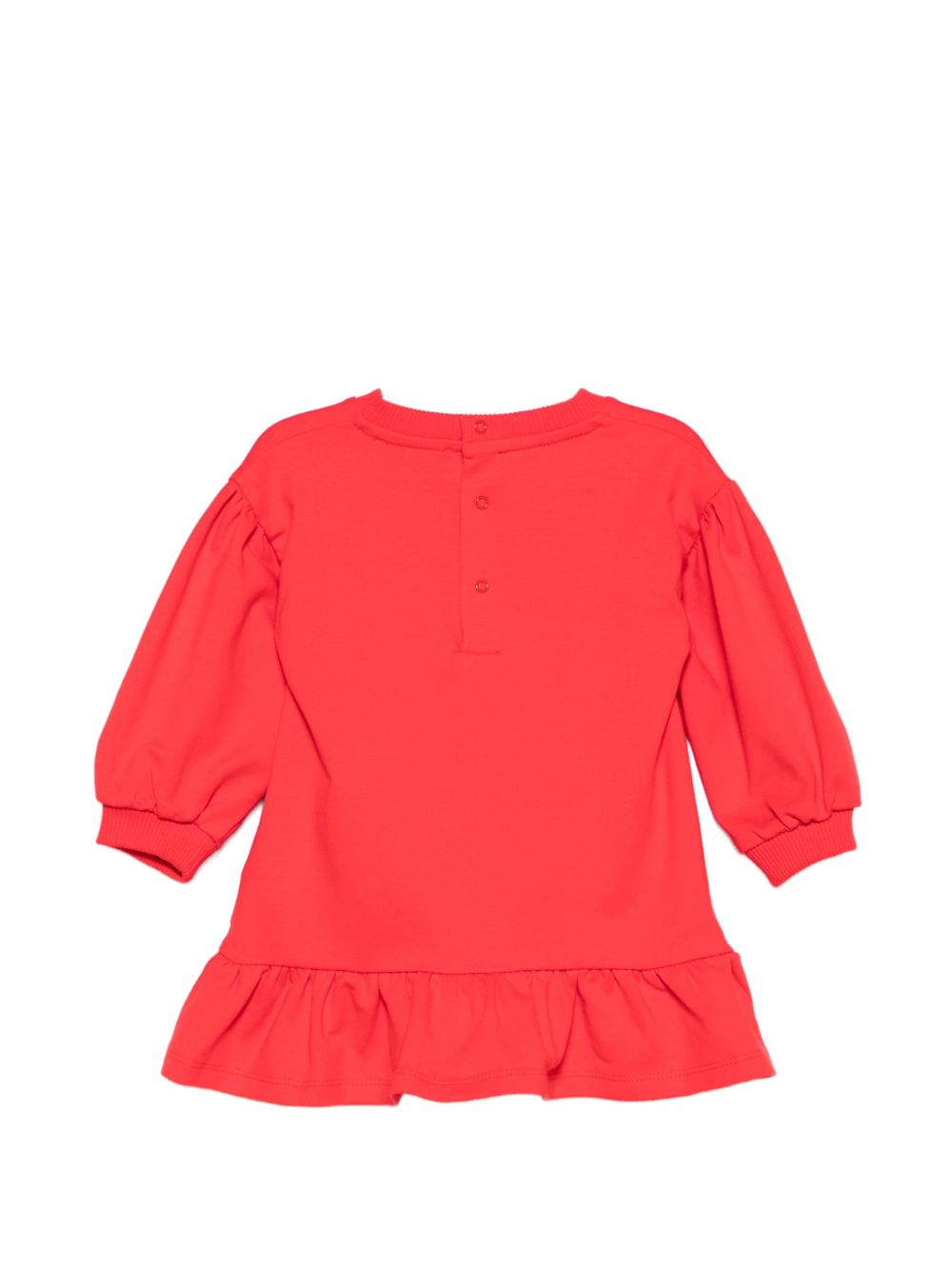 Abito per neonata Moschino Kids rosso con motivo Teddy Bear MAV0CWLDA63 50109 MOSCHINO KIDS