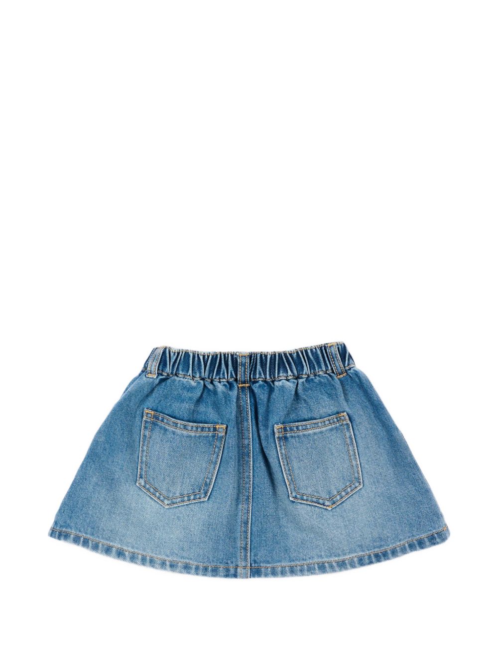 Gonna per neonata Moschino Kids denim con patch orsetto applicato MDJ01PL0E36 41040 MOSCHINO KIDS