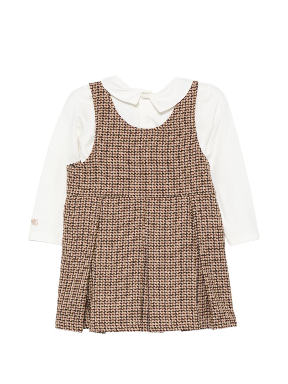 Completo per neonata Moschino Kids multicolore con colletto Peter Pan MDK03NLZE11 86805 MOSCHINO KIDS