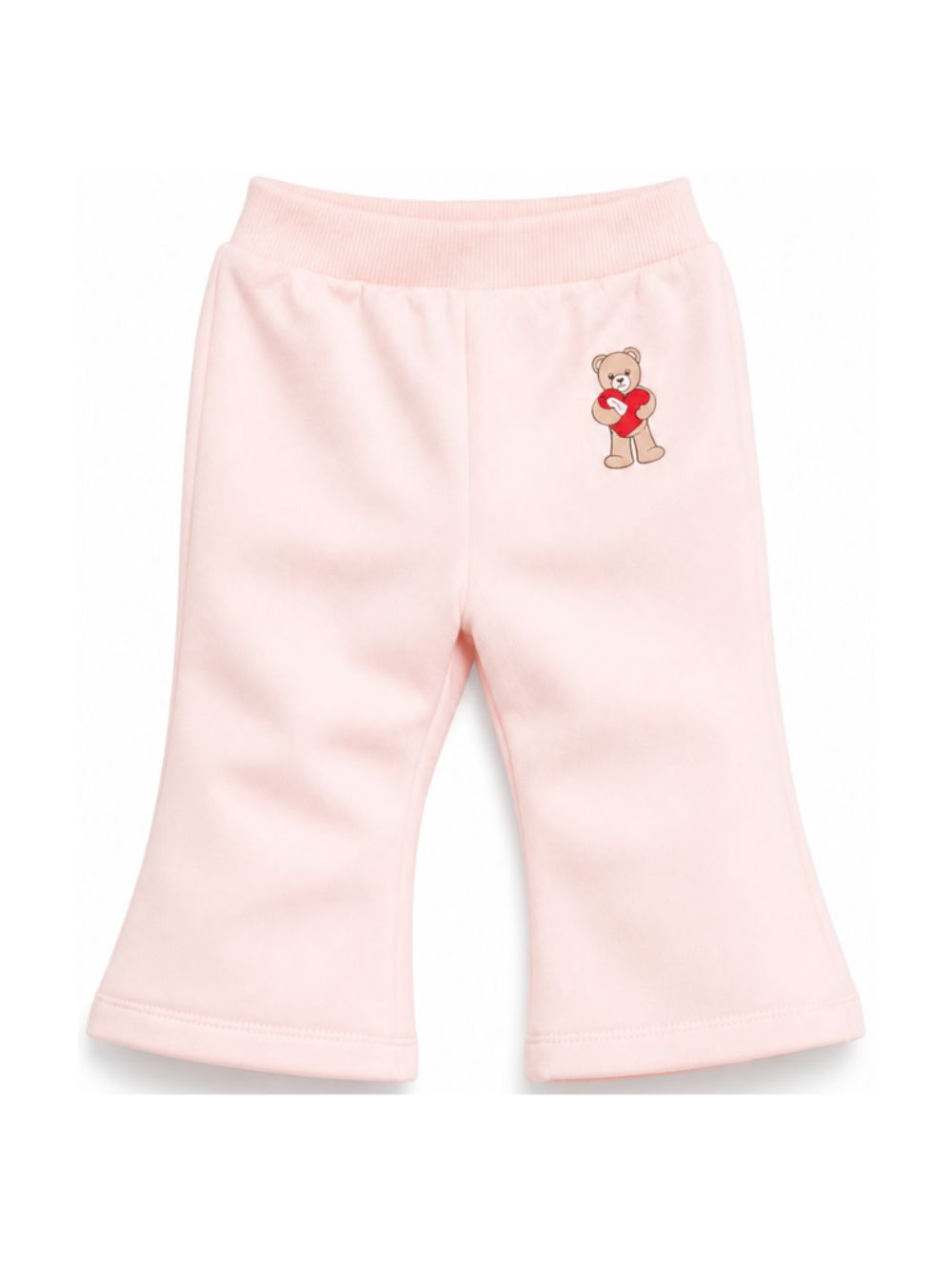 Pantaloni per neonata Moschino Kids rosa con motivo Teddy Bear MDP03NLDA63 50209 MOSCHINO KIDS