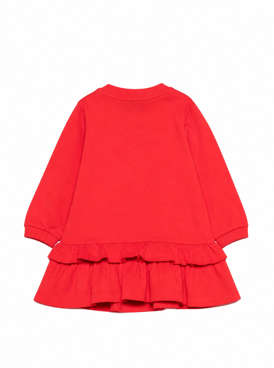 Abito per neonata Moschino Kids rosso con patch orsetto MDV0DQLCA40 50109 MOSCHINO KIDS