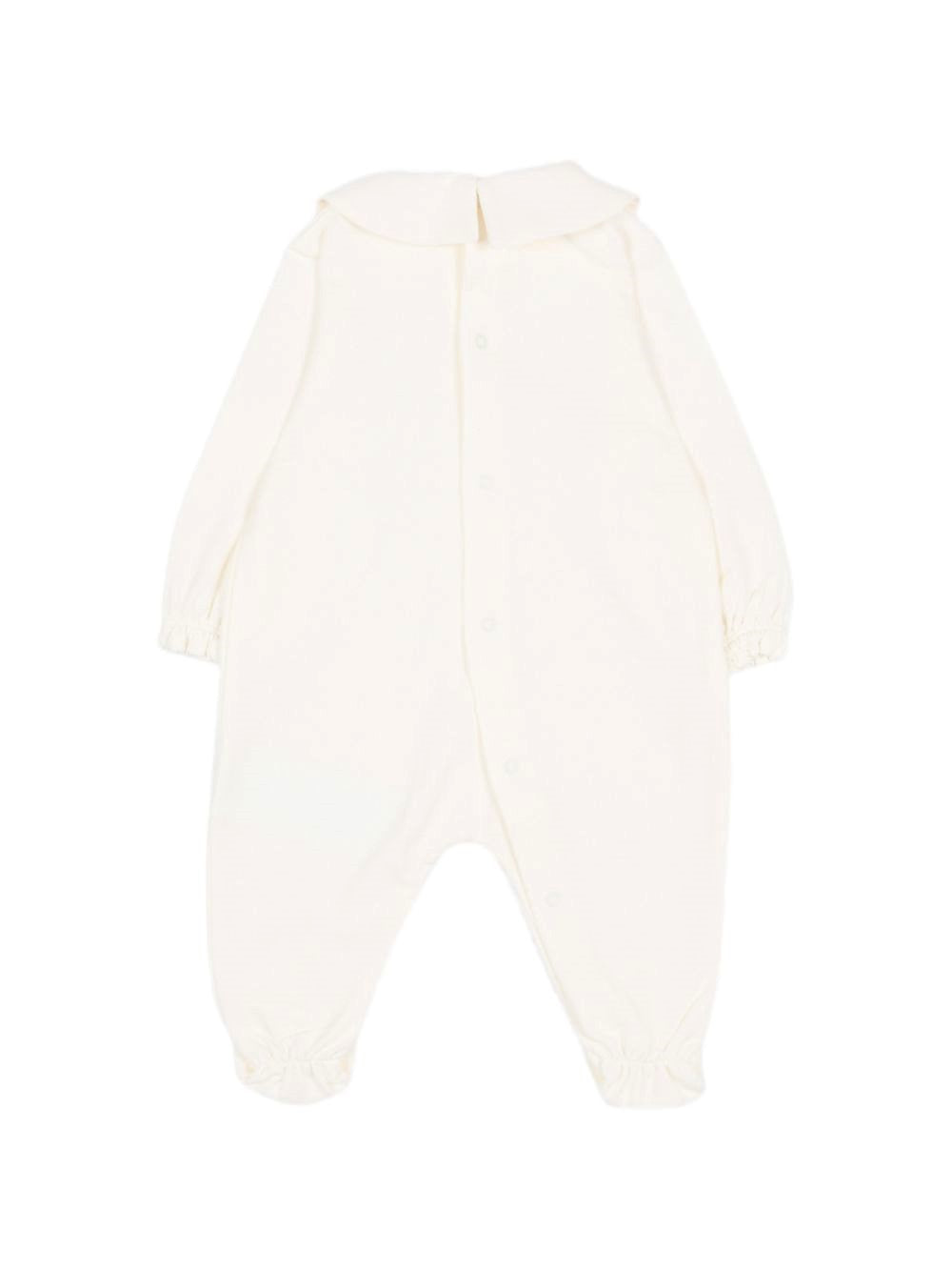 Tutina e bavaglino per neonati Moschino Kids bianchi con motivo Teddy Bear MDY01CLDA63 10063 MOSCHINO KIDS