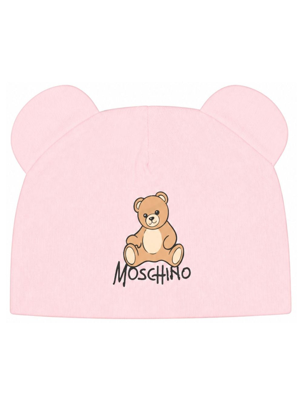 Berretto per neonati Moschino Kids rosa con motivo Teddy bear MMX05HLCA40 50209 MOSCHINO KIDS
