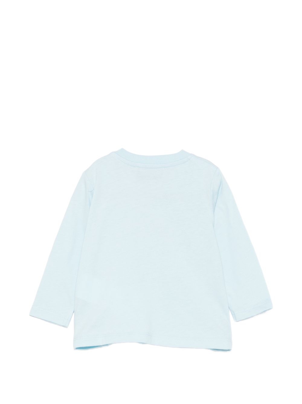 T-shirt per neonato Moschino Kids azzurra con stampa Teddy sul davanti MSO014LAA10 40304 MOSCHINO KIDS
