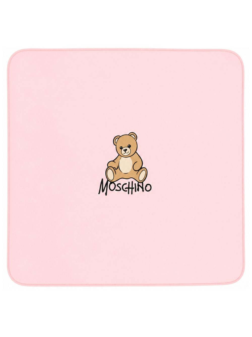 Coperta per neonata Moschino Kids rosa con dettaglio Teddy Bear MTB00FLCA40 50209 MOSCHINO KIDS