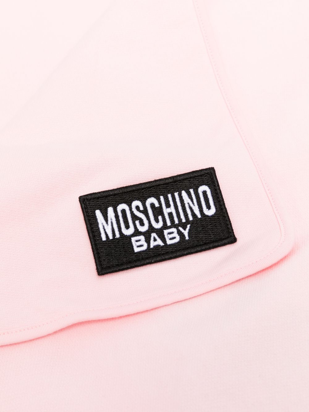 Coperta per neonata Moschino Kids rosa con ricamo Orsetto sul davanti MUB00NLCA93 50209 MOSCHINO KIDS