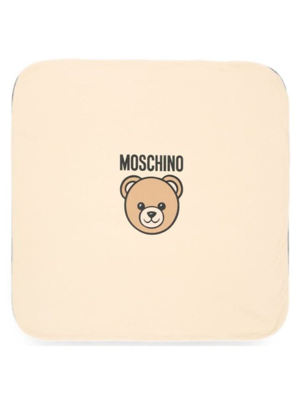 Coperta per neonati Moschino Kids beige con dettaglio Teddy Bear MUB00OLCA40 20404 MOSCHINO KIDS