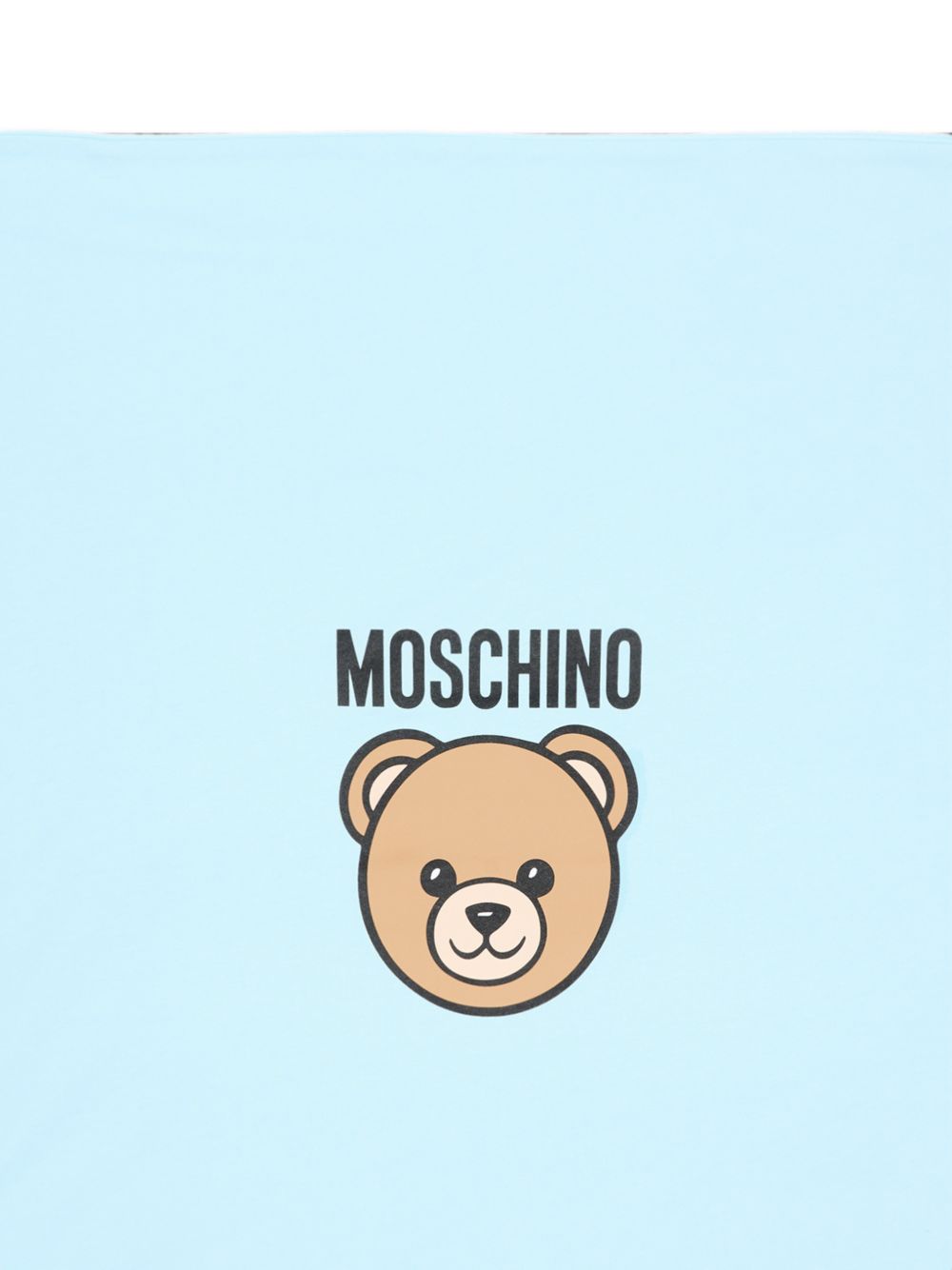 Coperta per neonato Moschino Kids azzurro con dettaglio Teddy Bear MUB00OLCA40 40304 MOSCHINO KIDS
