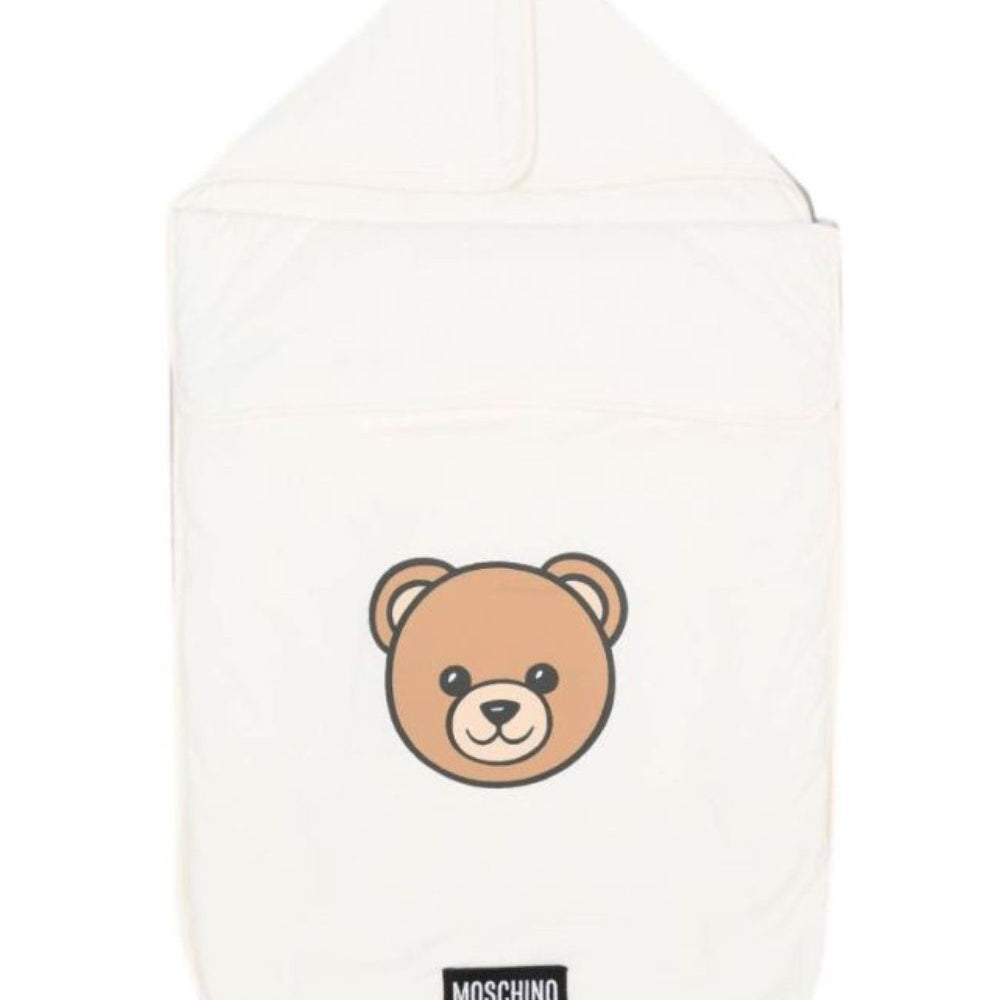Sacco nanna per neonati Moschino Kids bianco con motivo Teddy Bear MUE00WLCA40 10063 MOSCHINO KIDS