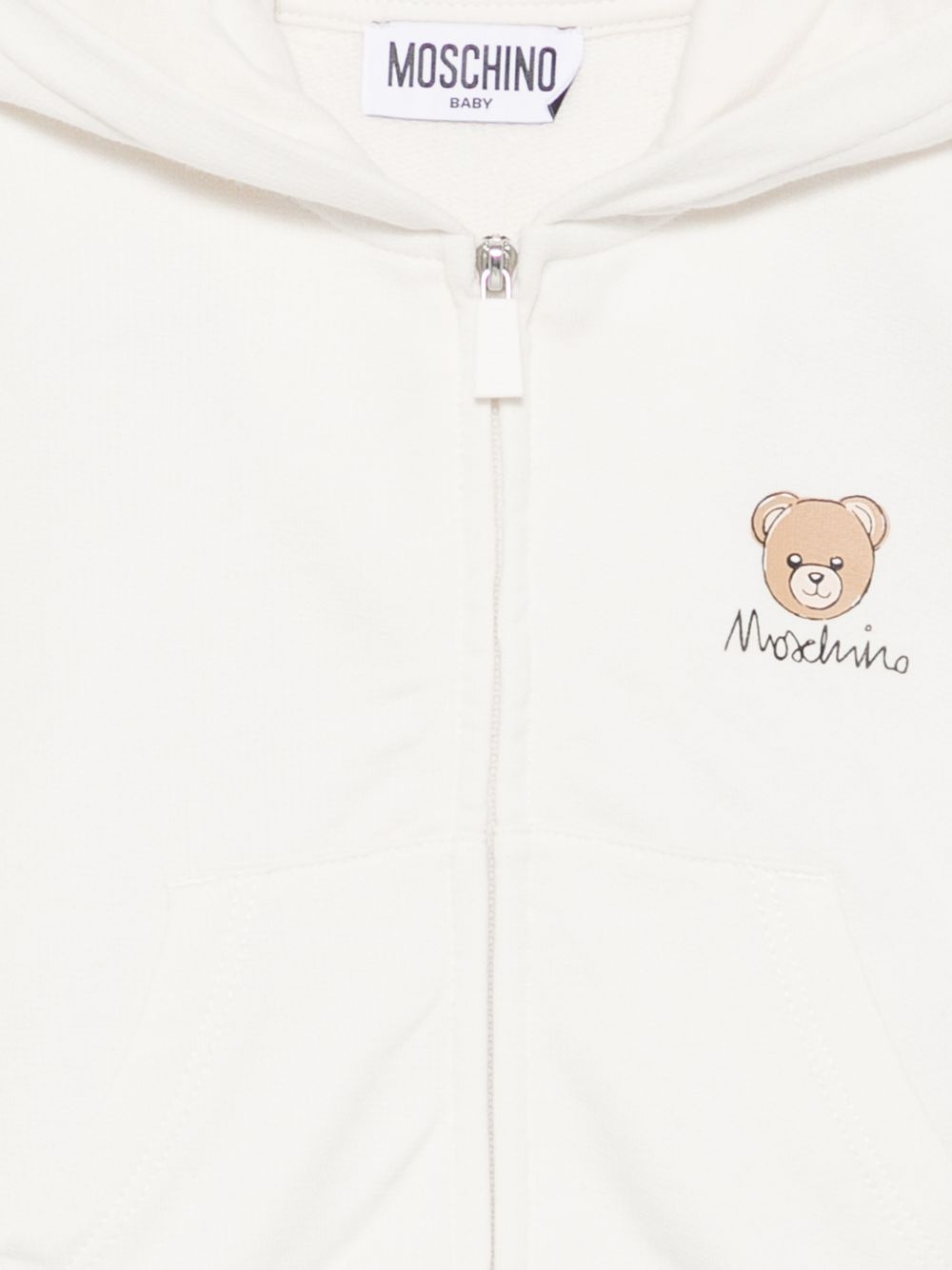 Felpa per neonati Moschino Kids bianca con stampa grafica MUF06DLCA40 10063 MOSCHINO KIDS