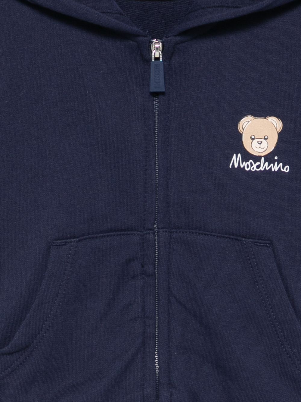 Felpa per neonati Moschino Kids blu con stampa grafica MUF06DLCA40 40016 MOSCHINO KIDS