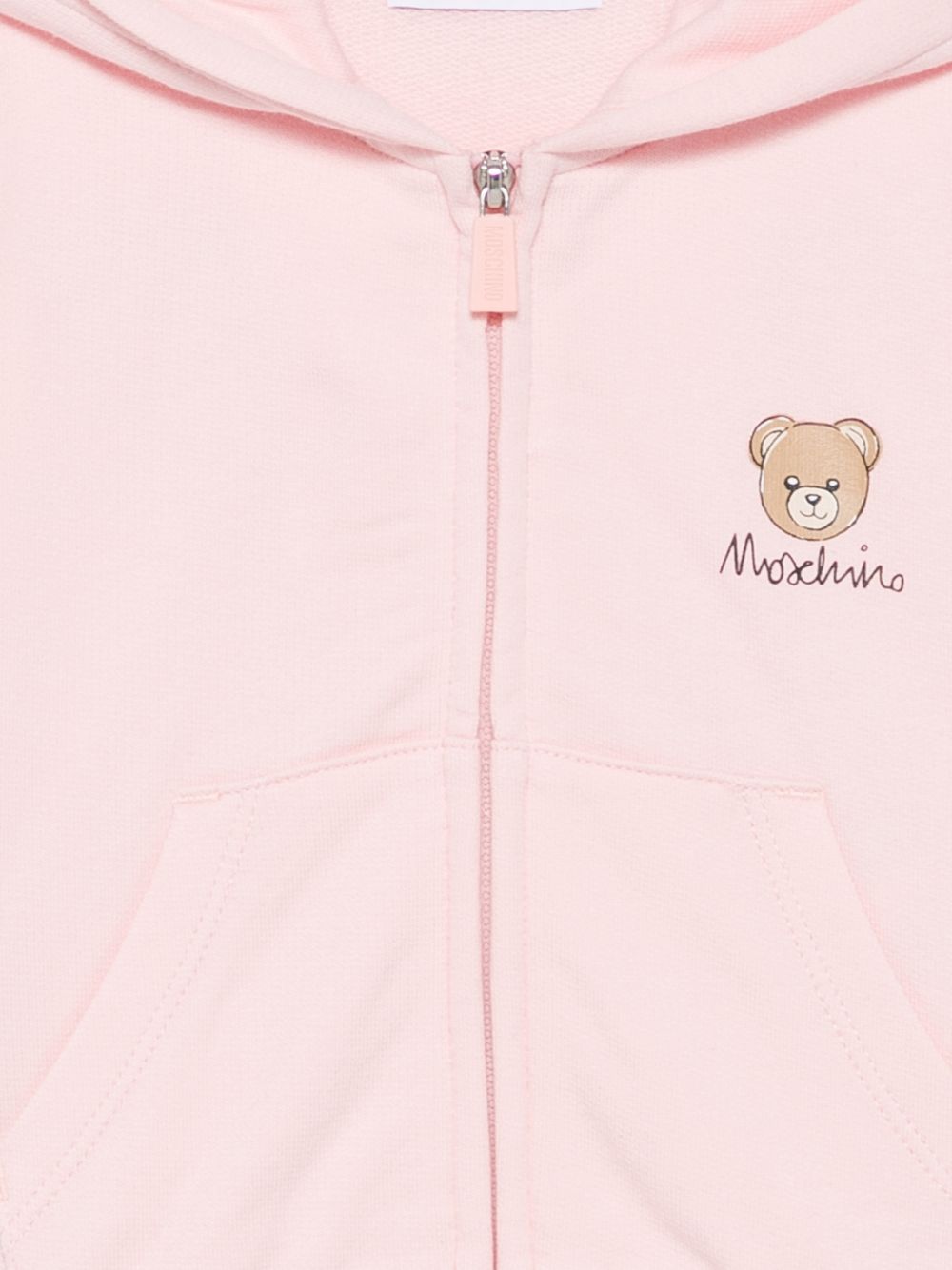 Felpa per neonata Moschino Kids rosa con stampa grafica MUF06DLCA40 50209 MOSCHINO KIDS