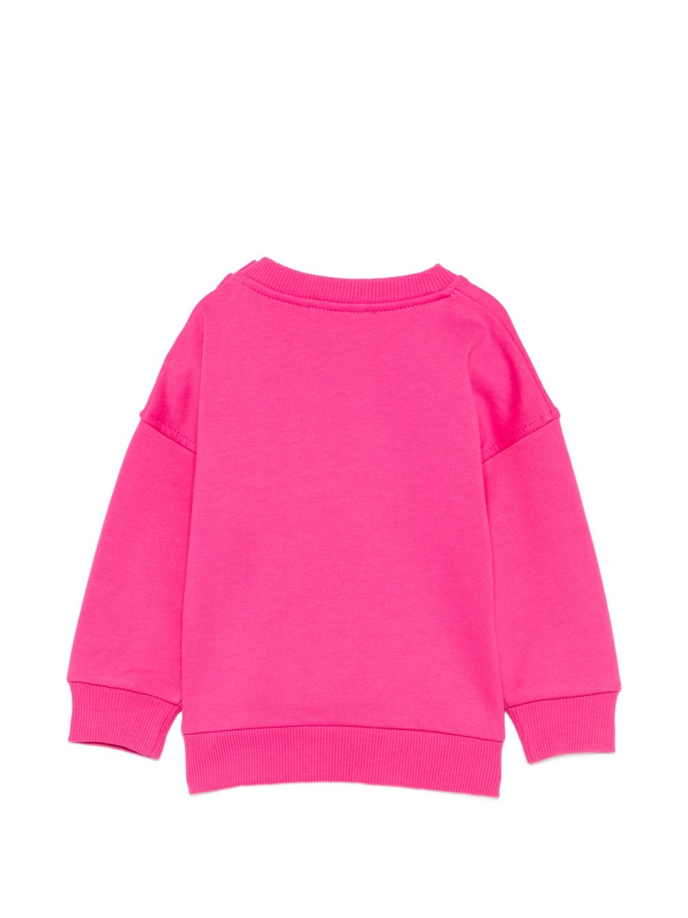 Felpa per neonata Moschino Kids fucsia con teddy sul davanti MUF06HLCA83 51450 MOSCHINO KIDS