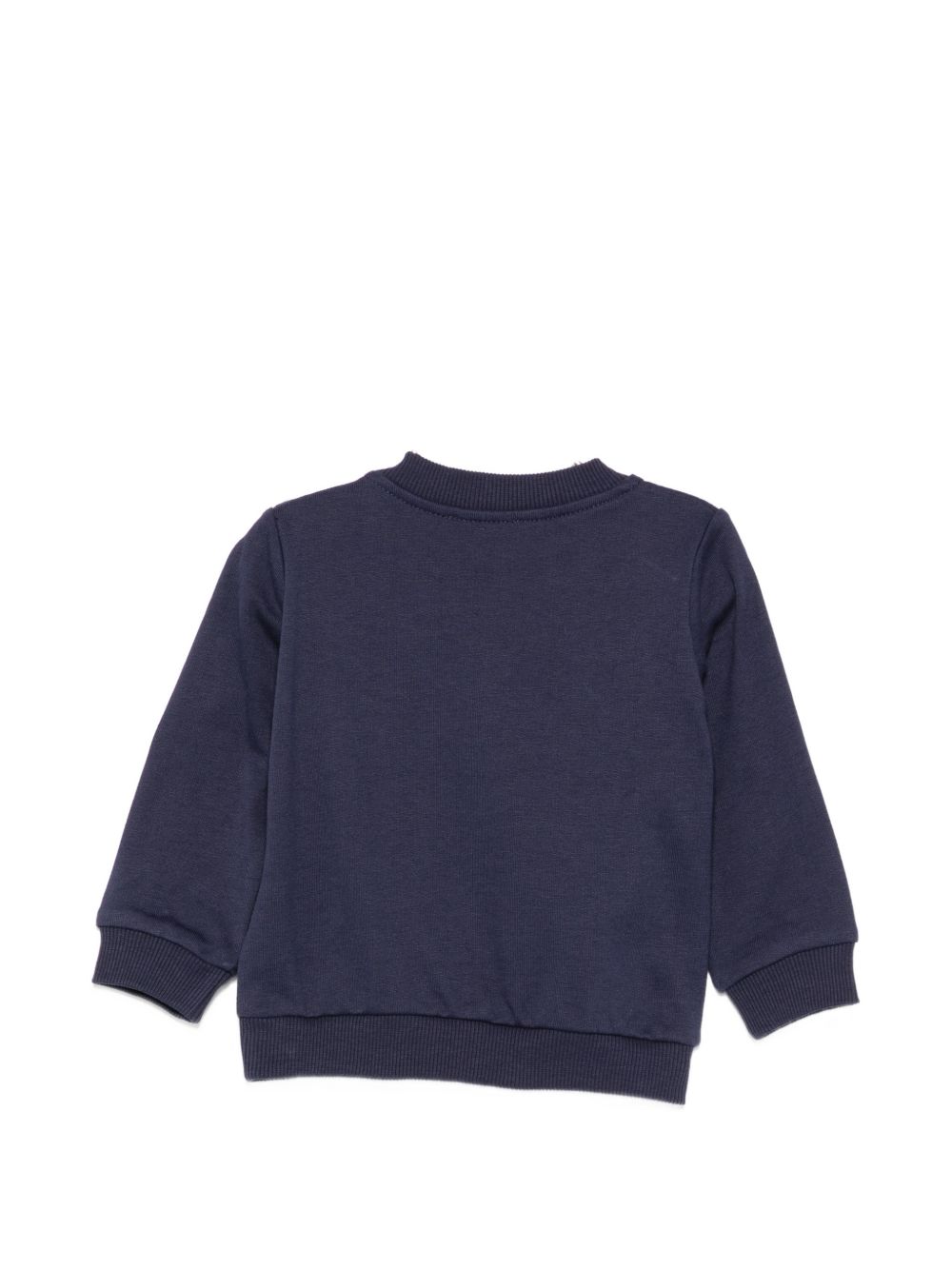 Felpa per neonato Moschino Kids blu con Teddy sul davanti MUF06JLCA83 40016 MOSCHINO KIDS