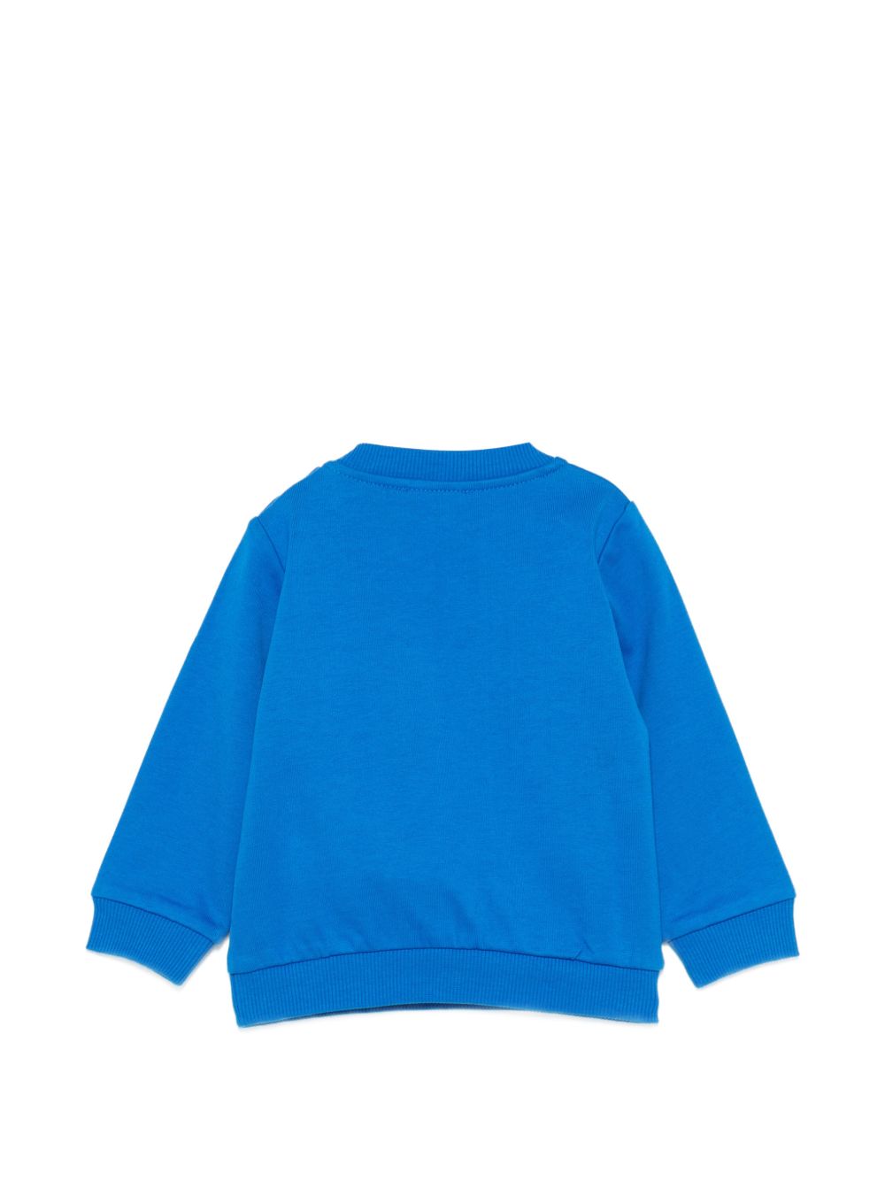 Felpa per neonato Moschino Kids blu con stampa Teddy sul davanti MUF06JLCA83 40157 MOSCHINO KIDS