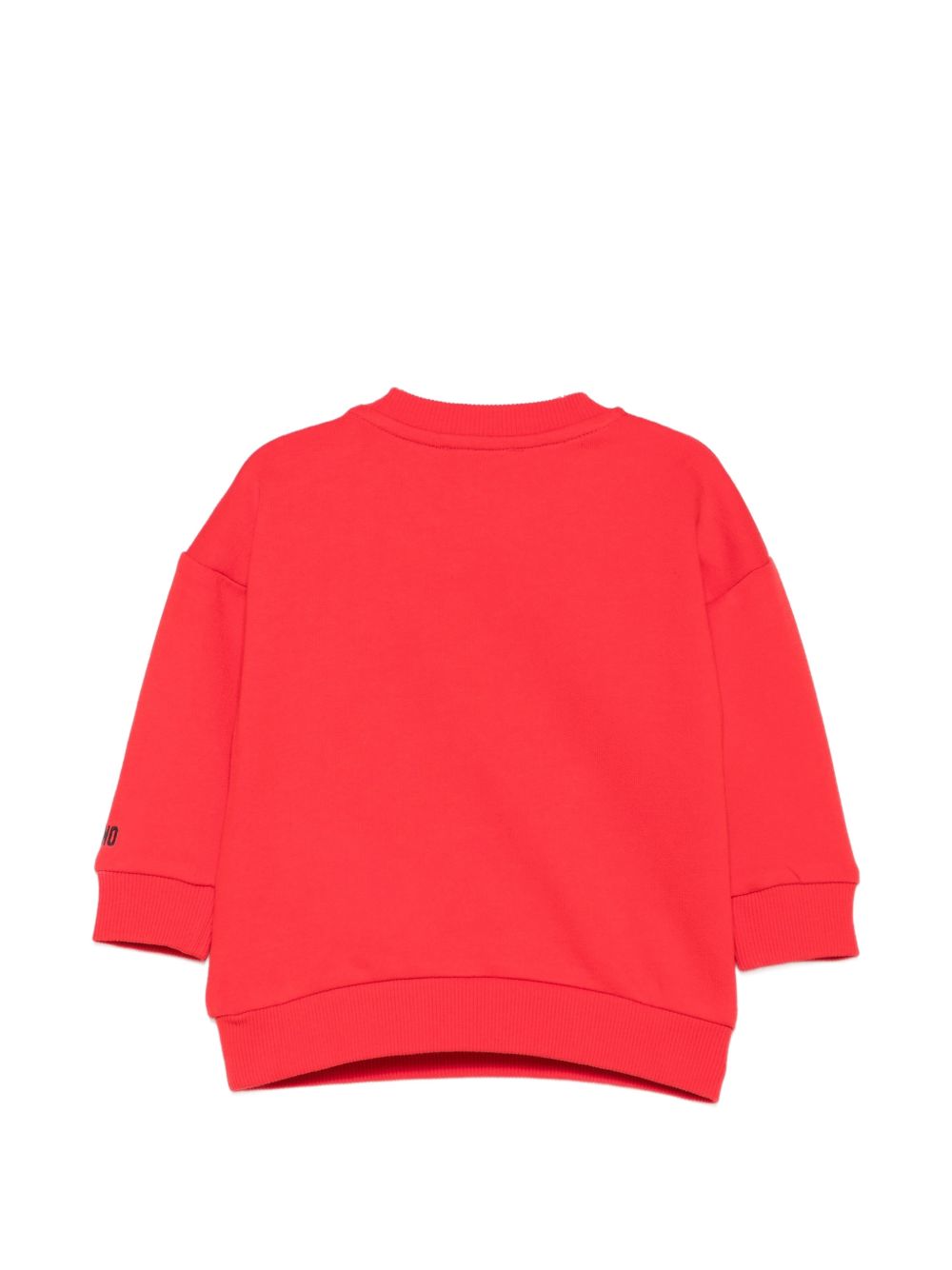 Felpa per neonati Moschino Kids rossa con toppa a forma di orsacchiotto MUF06KLCA93 50109 MOSCHINO KIDS