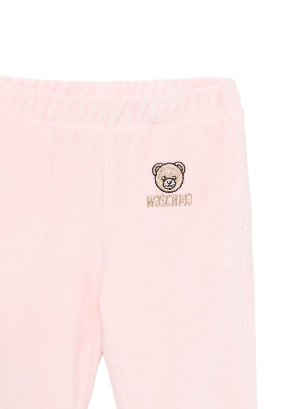 Tutina per neonata Moschino Kids rosa con patch orsetto MUK05OLGA07 50209 MOSCHINO KIDS