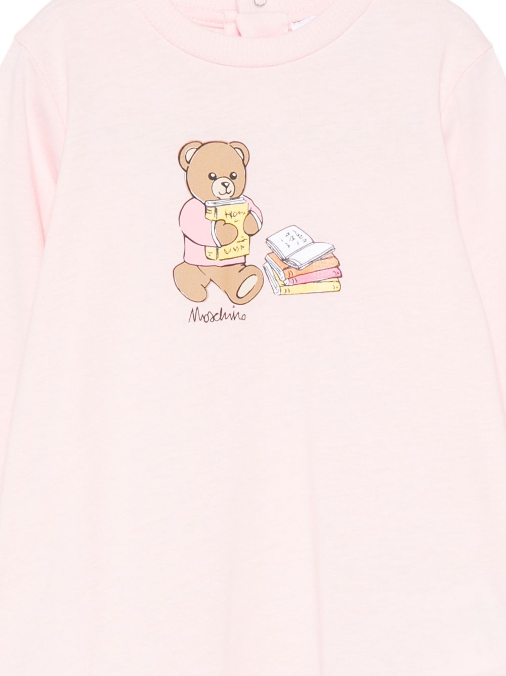 Tutina per neonata Moschino Kids rosa con motivo Teddy Bear MUT04XLAA10 50209 MOSCHINO KIDS