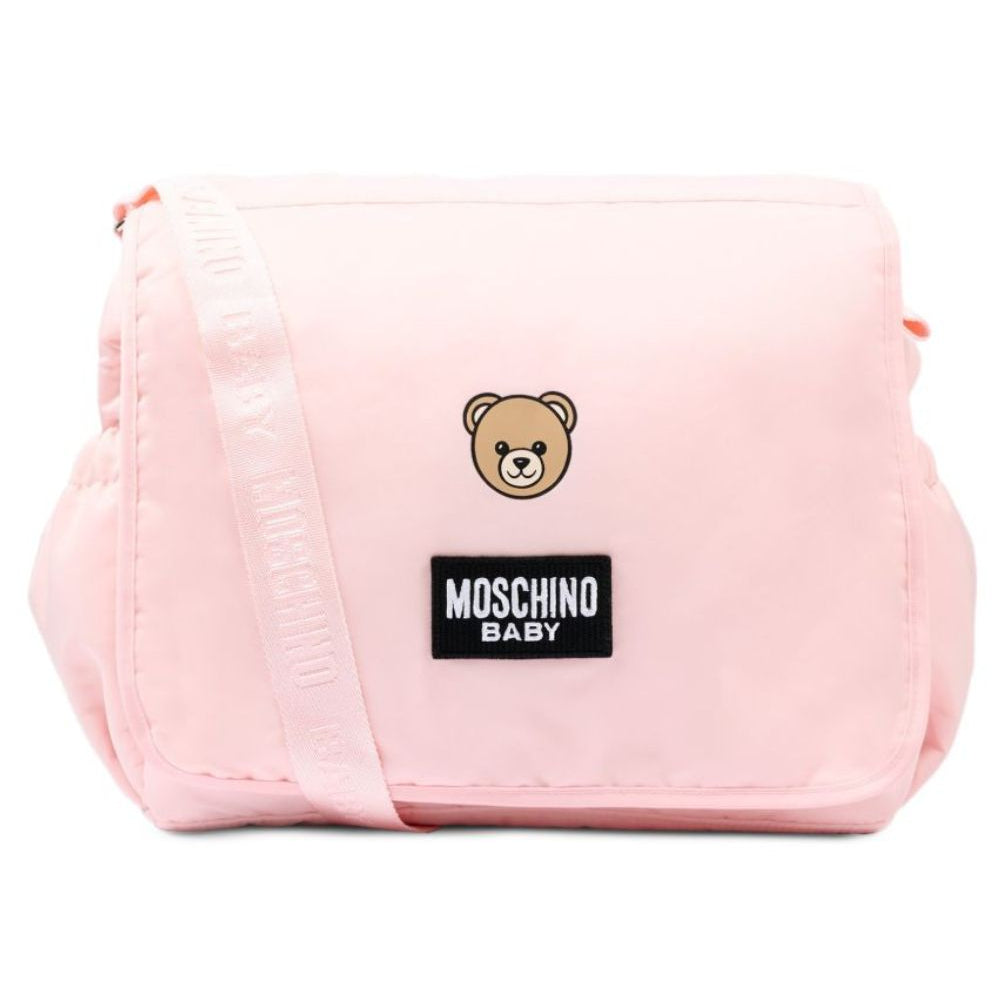 Borsa fasciatoio per neonata Moschino Kids rosa con motivo Teddy Bear MUX05YL3AC5 50209 MOSCHINO KIDS
