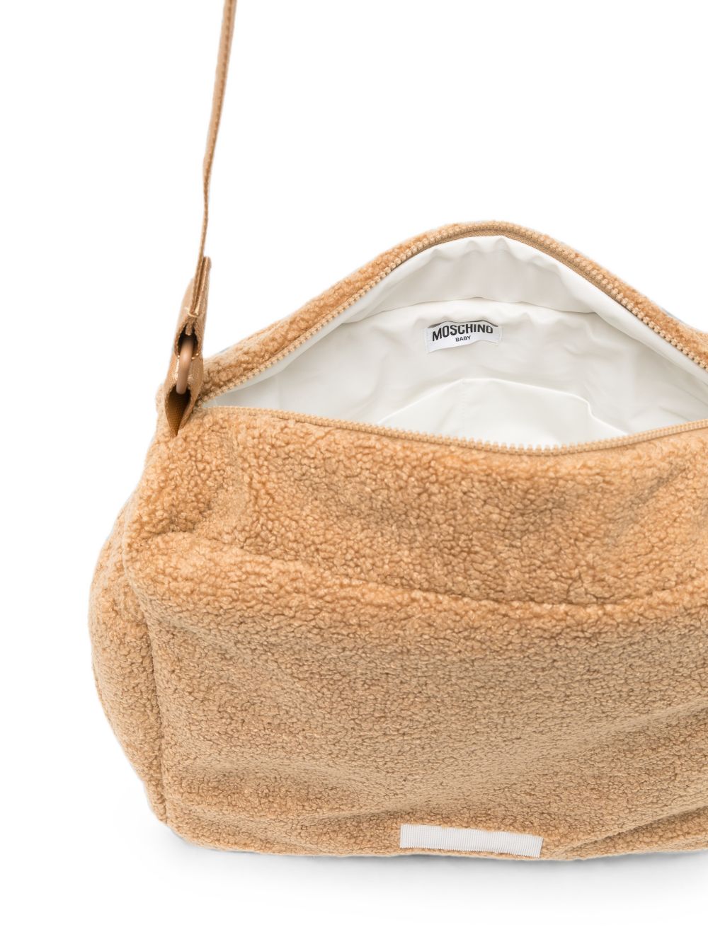 Borsa fasciatoio Moschino Kids beige con patch logo sul davanti MUX060LIA00 20351 MOSCHINO KIDS
